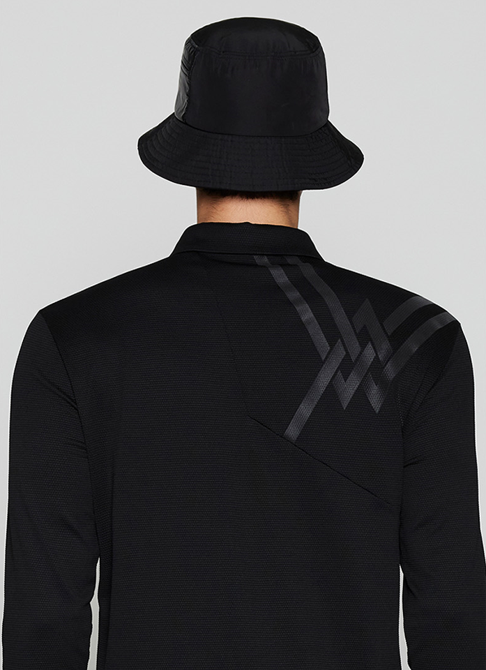 Unisex Lettering Bucket Hat - Black