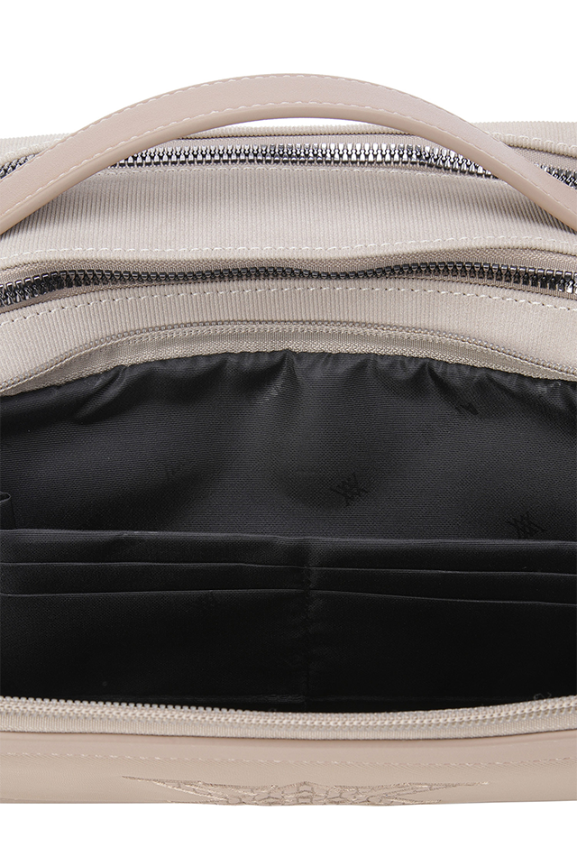 Uni Square 3Zip Pouch - Beige