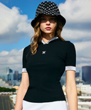 [Legacy Sale] Women's SM Hoody Short Sleeve Sweater - Black