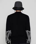 Men's WI Fuzzy Logo Point Sweater - Black