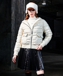 Women's WI Hybrid Hooded Down Jacket - Cream