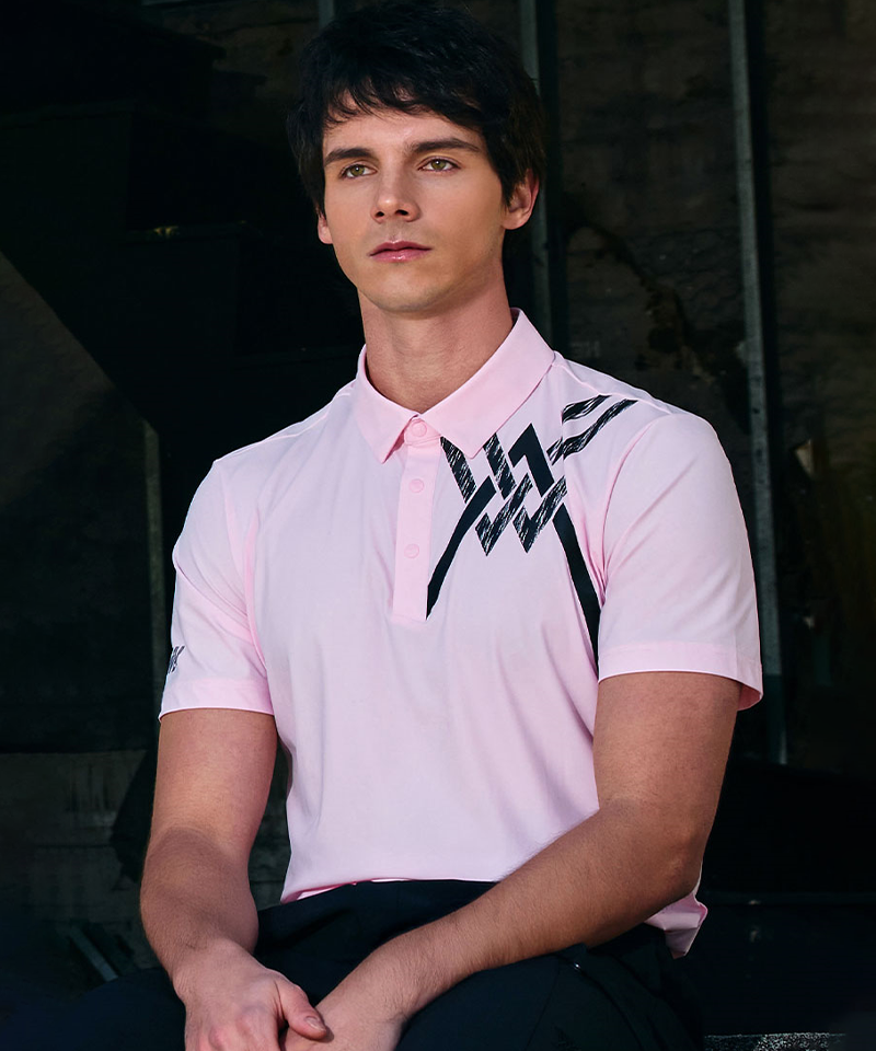 Signature] Men's Logo Point Short T-Shirt - Light Pink – Anew Golf USA