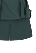 Women's Seasonal Pleats Half Pants - Dark Green