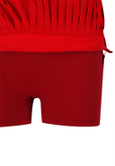 Women's Layered Pleats Skirt - Red
