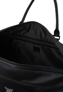 Unisex Fabric Mix Boston Bag - Black