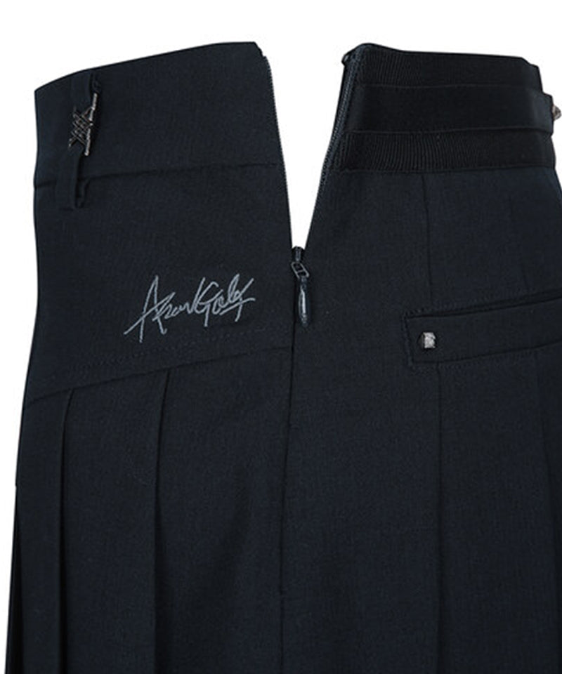 Women's Half Pleats Points SQ - Dark Navy
