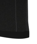 Men's Two Tone Half Zip-Up Pullover - Black