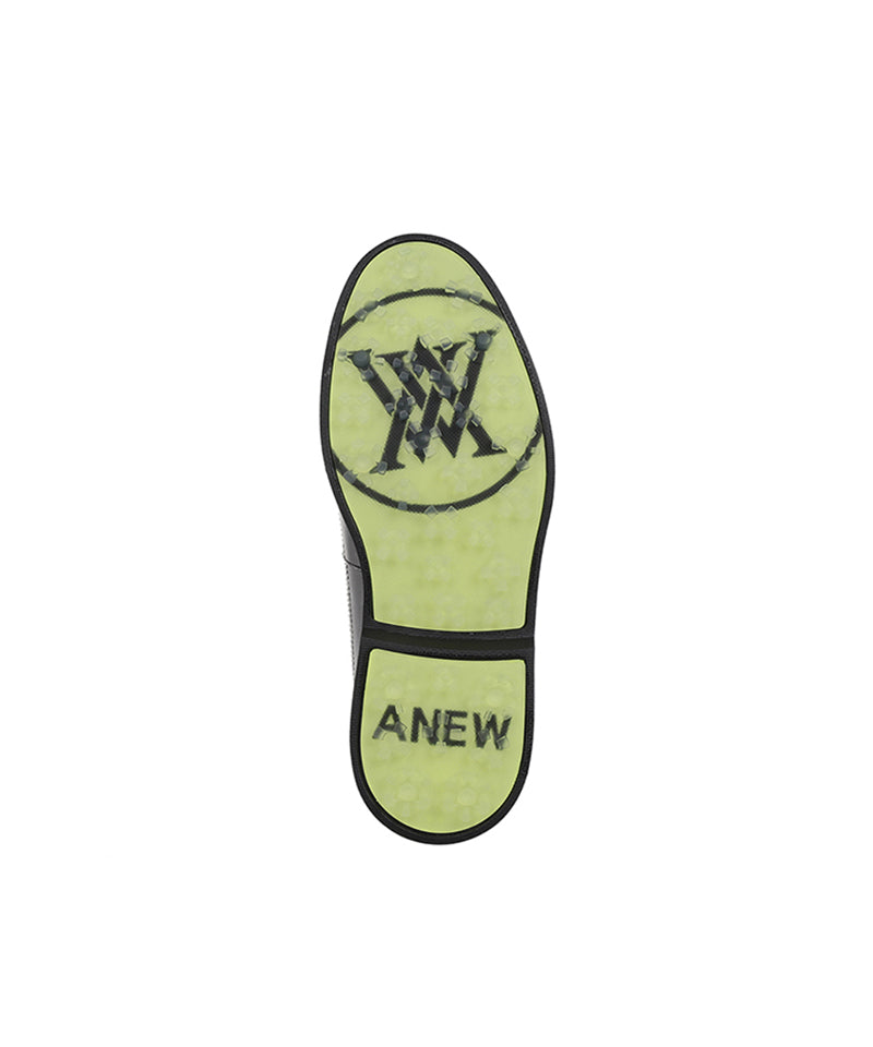 Women's Camo Wing-Tip Brog Shoes - Black
