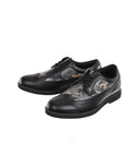[Legacy Sale] Women's Camo Wing-Tip Brog Shoes - Black