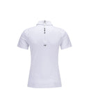 Women Beads Point Short T-Shirt - White