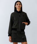 [Signature] Women's Reversible MA-1 Jacket - Black