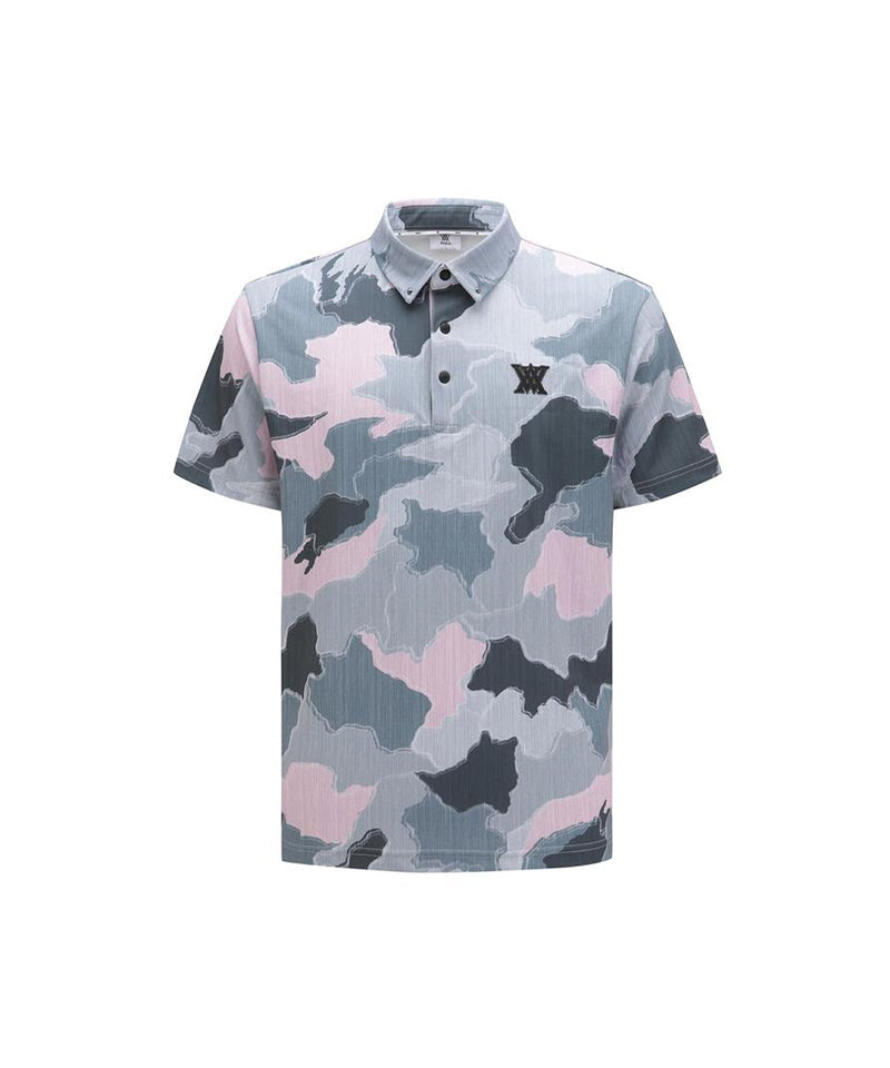 ANEW GOLF Men's SM Wave Pattern Short T-Shirt - Light Pink