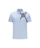 ANEW GOLF Men's SM Logo Point Short T-Shirt - Light Blue