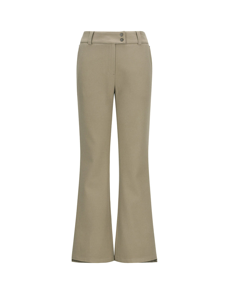 ANEW GOLF Women's Essentials Fleece Boots Cut Long Pants  - Beige
