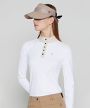 Women's FA High Neck Long T-Shirt - Light Beige