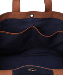 Vintage Square Tote Bag - Navy