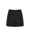 Women's Sweat Band Classic Pleats Skirt - Black