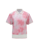 Women Sprinkled Pattern Short T-Shirt - Pink
