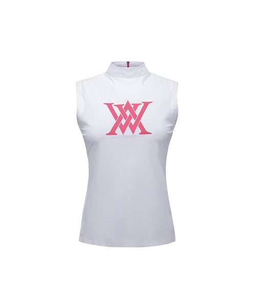 Women's Front Logo Point Sleeveless - White – Anew Golf USA