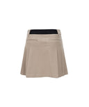 ANEW Golf Women's Asymmetery Pleats Skirt - Beige