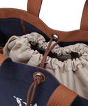 Vintage Square Tote Bag - Navy