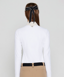 Women's FA High Neck Long T-Shirt - Light Beige