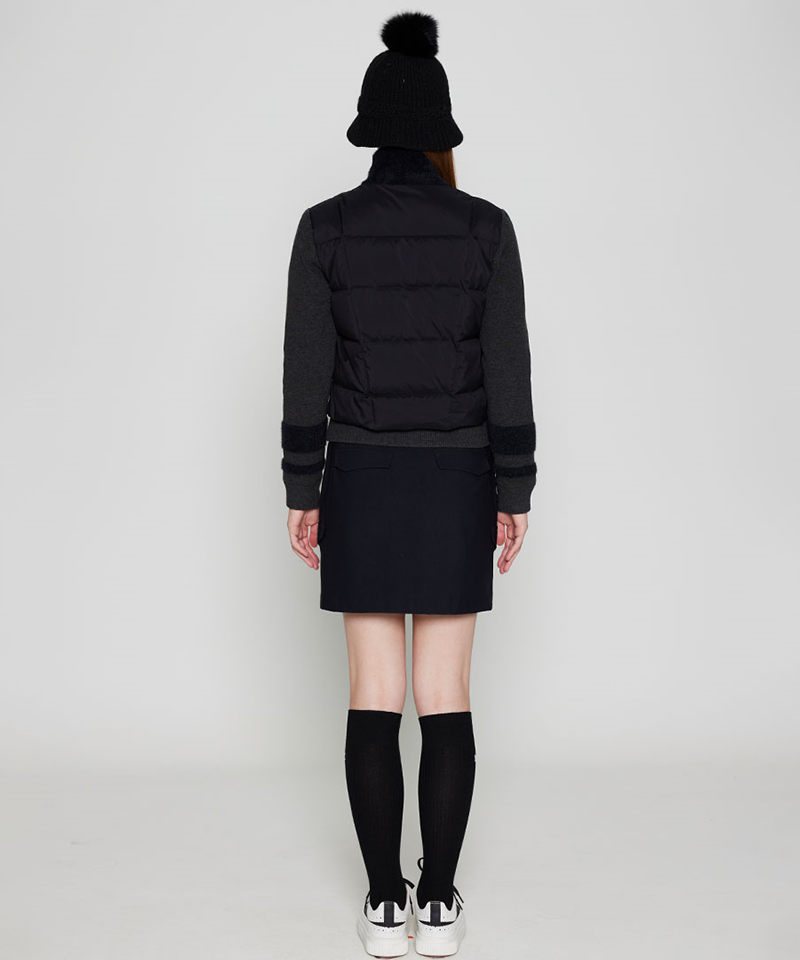 Women's WI Brushed Fleece H Line Skirt - Black