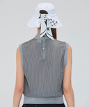 Women's Back Zip Mock Neck Vest - Khaki