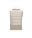 ANEW Golf Women's Fake Fur Collar Hybrid Down Vest - Light Beige