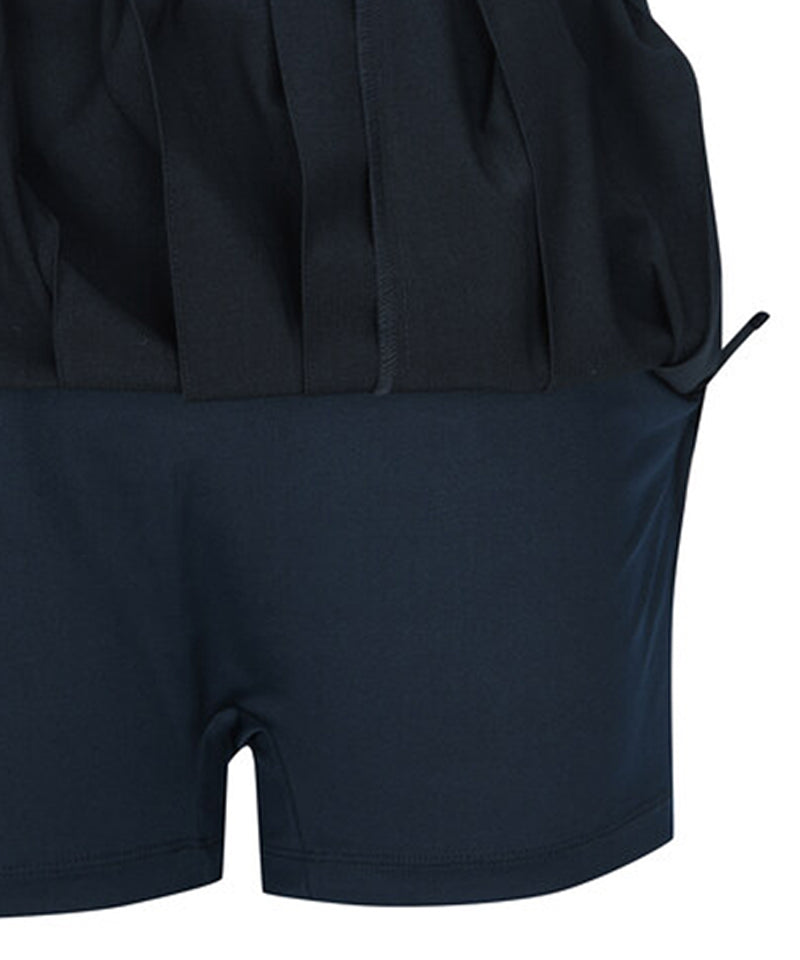 Women's Half Pleats Points SQ - Dark Navy