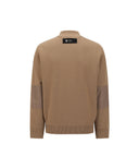 Men's Textured Windproof Half Zip Sweater - Camel