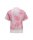 Women Sprinkled Pattern Short T-Shirt - Pink