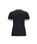 Women Zipper Point Short T-Shirt - Black