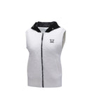 ANEW GOLF Women Hoodie Knit Zip-Up Vest - White