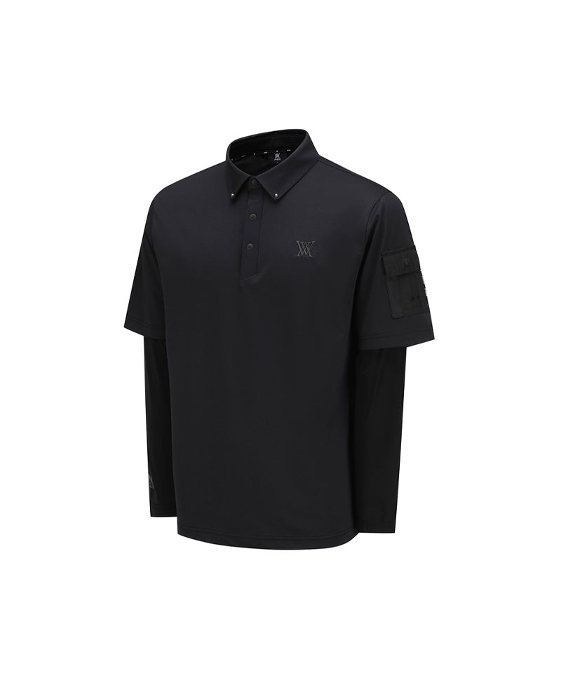 Anew Golf Men's SM Hybrid Long T-Shirt - Black