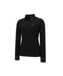 ANEW Golf Women's Knit Collar Long T-Shirt - Black