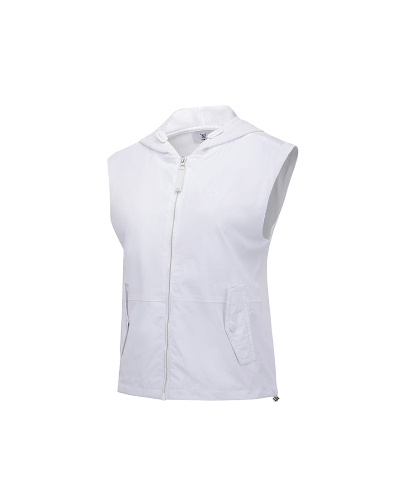 ANEW Golf Women's SM Hybrid Hoody Knit Vest - White