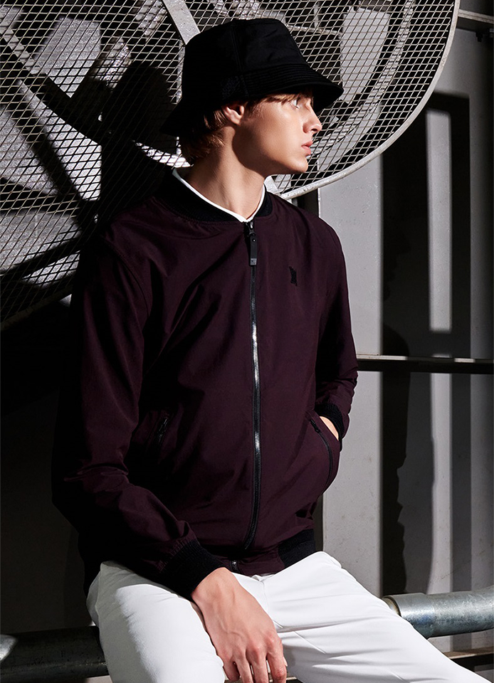 Men's FA Signature MA-1 Jacket - Burgundy