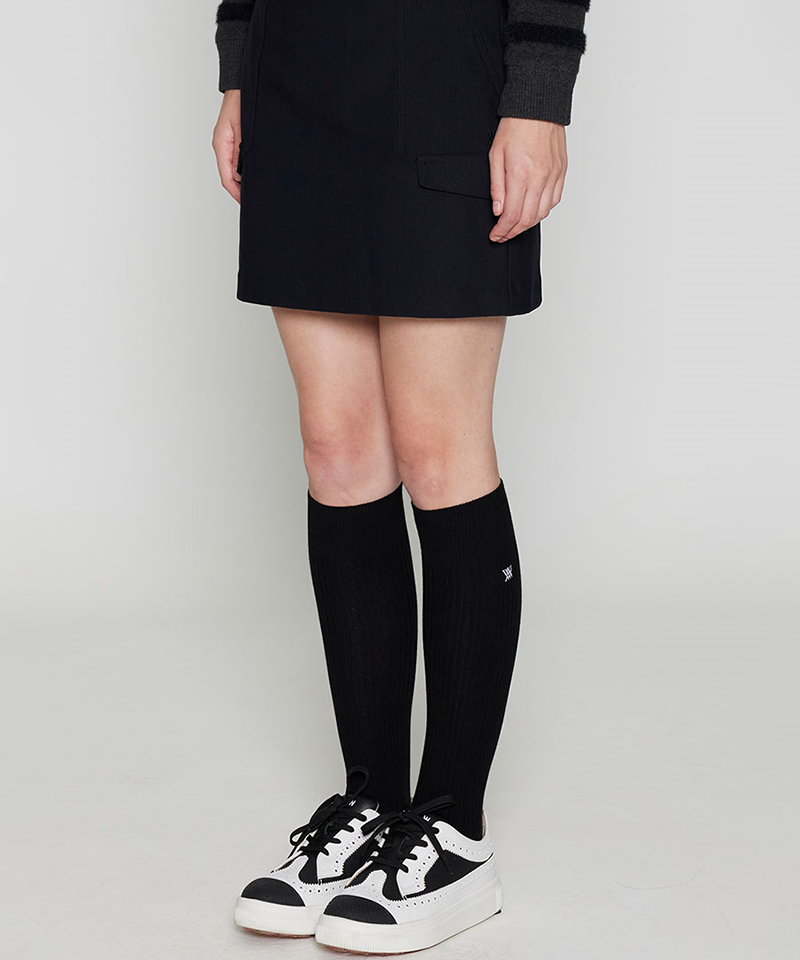 Women's WI Brushed Fleece H Line Skirt - Black