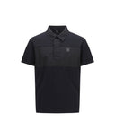 Men Wooven Patch Point Short T-Shirt - Black