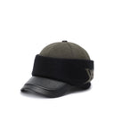Uni Fabric Mix Earband Cap - Khaki