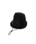 Women's Fur Bucket Hat - Black