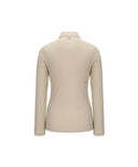 [Legacy Sale] ANEW Golf Women's Woven Mixed Collar L/TS - Light Beige