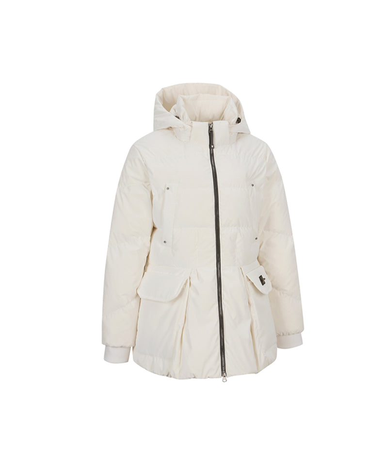 【ANEW GOLF】W POCKET POINT HOODY DOWN JK / 追跡付 ANEW Golf Women's Pocket Point Hoody Down Jacket - Black