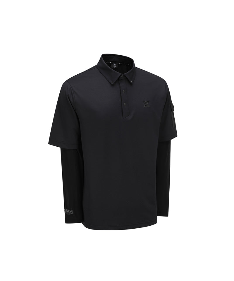 Anew Golf Men's SM Hybrid Long T-Shirt - Black