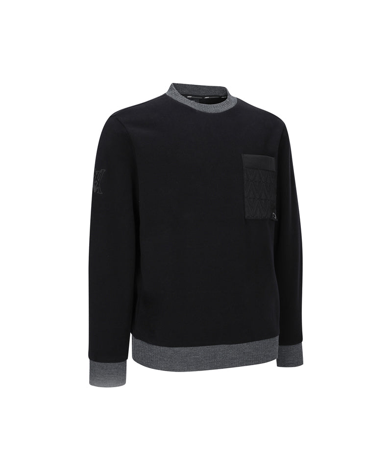 ANEW Golf Men's Quilting Logo Point MTM - Black