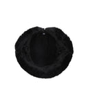Women's Fur Bucket Hat - Black