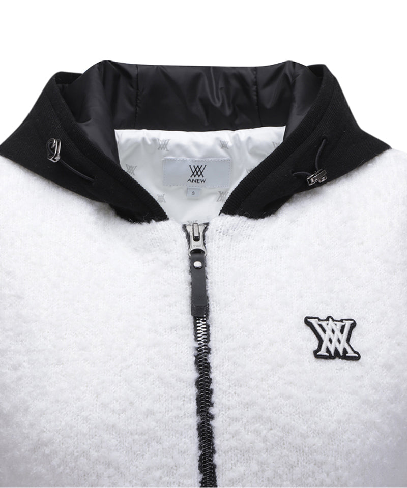 アパレル通販サイトランキング Vest Zip-Up Knit Hoodie Women GOLF ANEW - USA Golf Anew – White レディースウェア