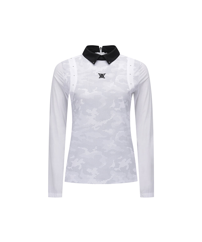 Women Cooling Fabric Sleeve Long T-Shirt - White