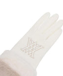 ANEW GOLF Women's  Furry Gloves - Ivory